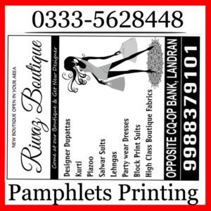 Pamphlets Printing Islamabad